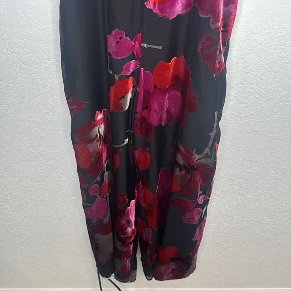 NWT Hutch Nalini Jumpsuit Floral Velvet Size 14